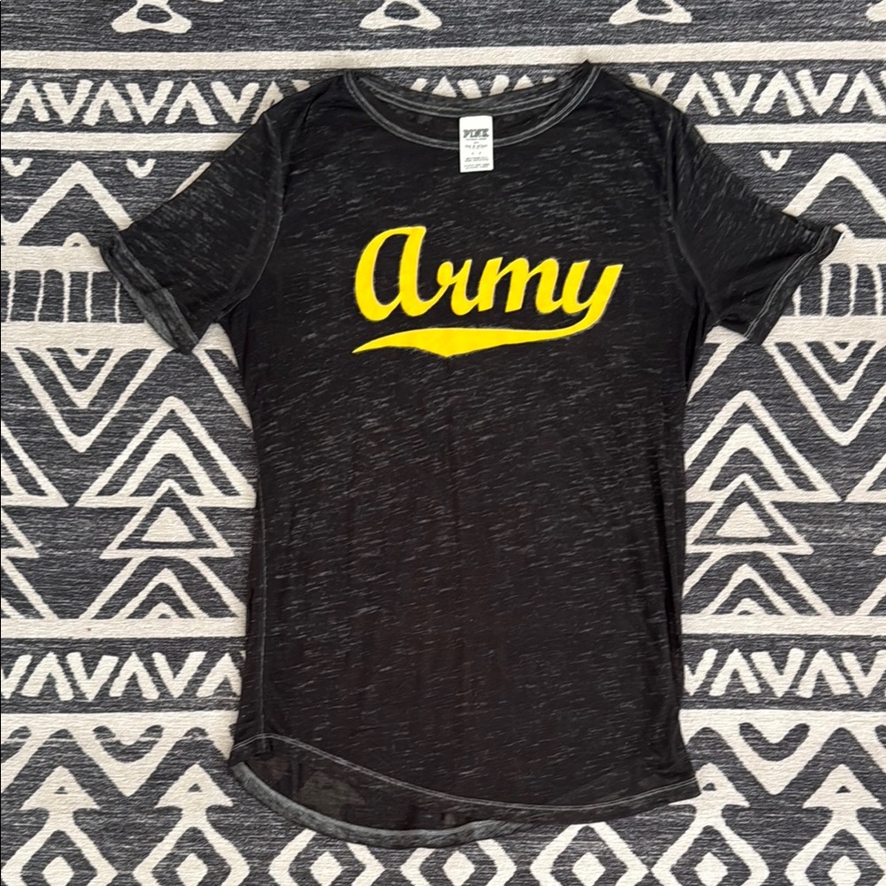 Black and Yellow 'Army' Sheet T-Shirt PINK Victoria’s Secret
